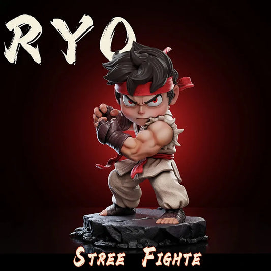 YS Figure – Q Version Street Fighter Ken Arcade Anime Collectible Figure (16cm)