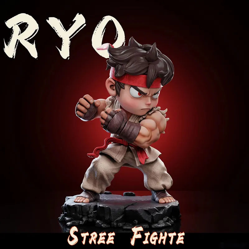 YS Figure – Q Version Street Fighter Ken Arcade Anime Collectible Figure (16cm)