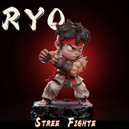 YS Figure – Q Version Street Fighter Ken Arcade Anime Collectible Figure (16cm)